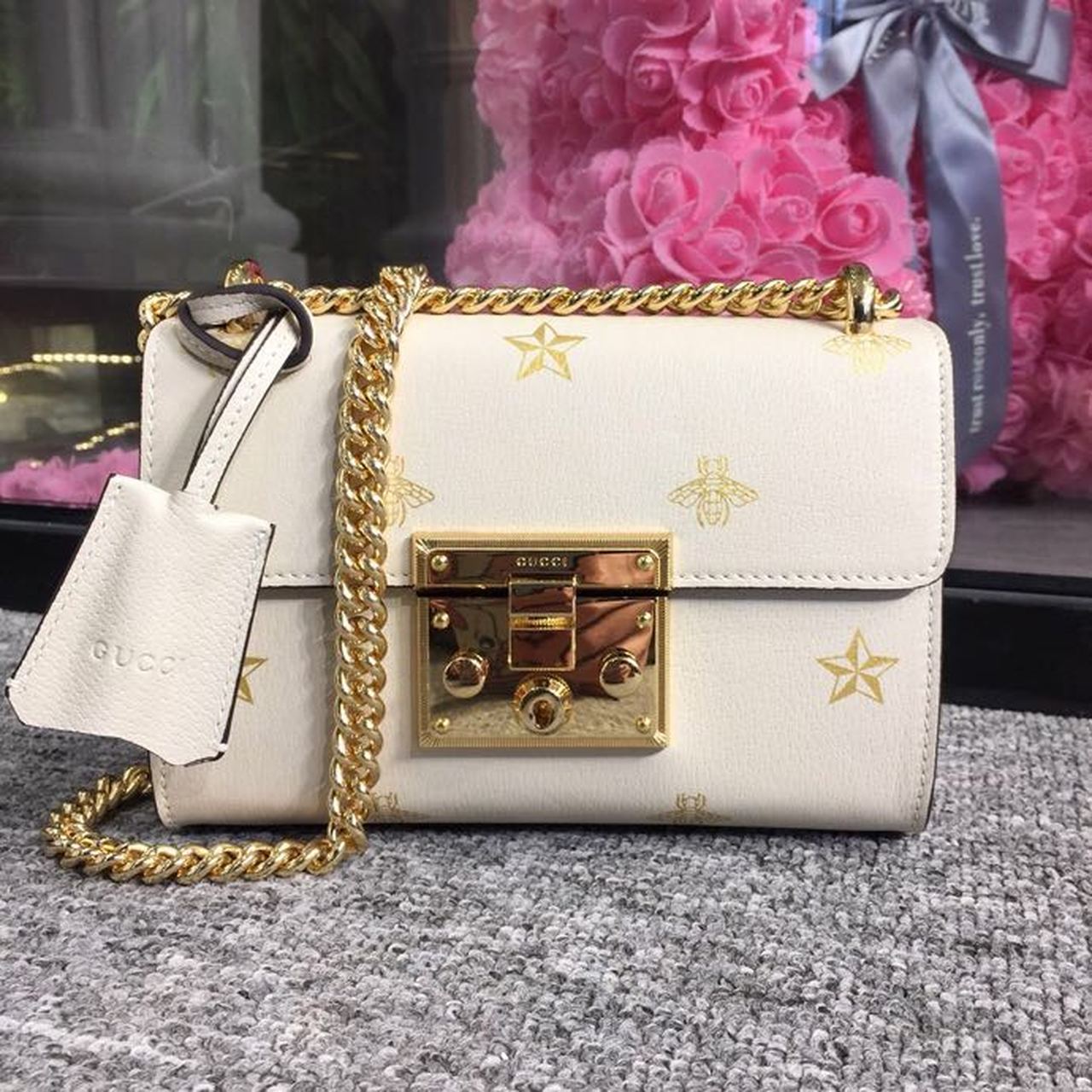 gucci padlock bee star